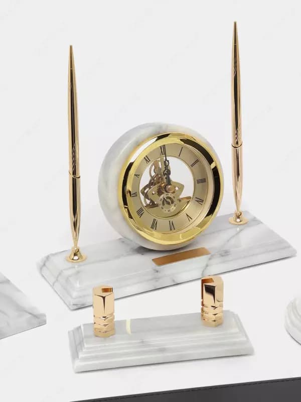 Настольный набор ”Bestar” EI - 1, белый мрамор — 1