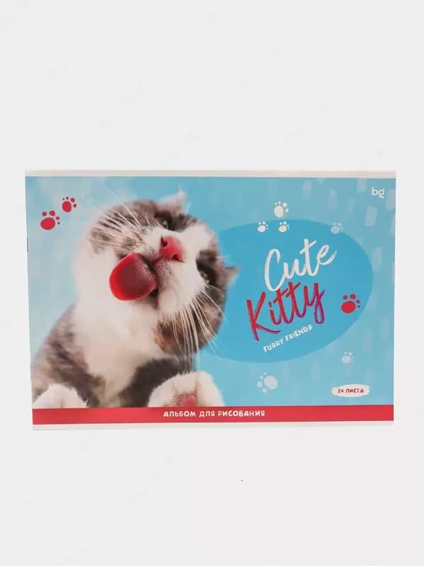 Альбом для рисования 24л., А4, на скрепке BG ”Cute Kitty — 2