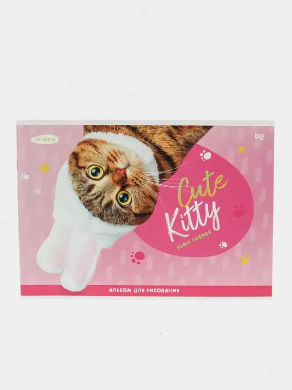 Альбом для рисования 24л., А4, на скрепке BG ”Cute Kitty — 3