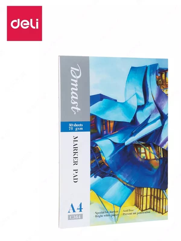 Альбом для рисования маркерами Deli EC364 A4, 50 л., 75 г/м² Арт - 364-EC — 1