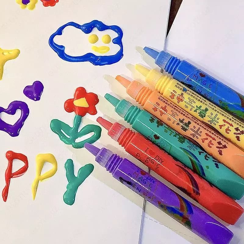 Уникальный набор ручек с Puffy Magic Ink для изготовления 3D-художественных изделий (6 шт) — 5