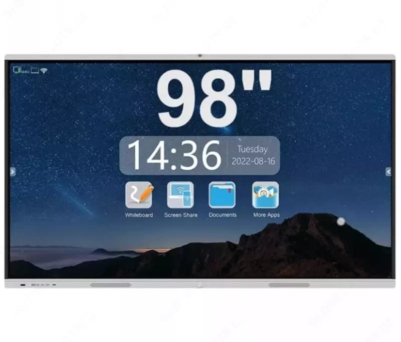 ИНТЕРАКТИВНАЯ СЕНСОРНАЯ ПАНЕЛЬ 98-дюйм с ОПС и мобильном стендом SUPER TOUCH — 3