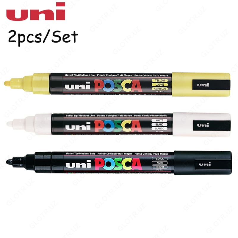 Маркер Uni POSCA PC-5M (1.8-2.5mm/White) — 2