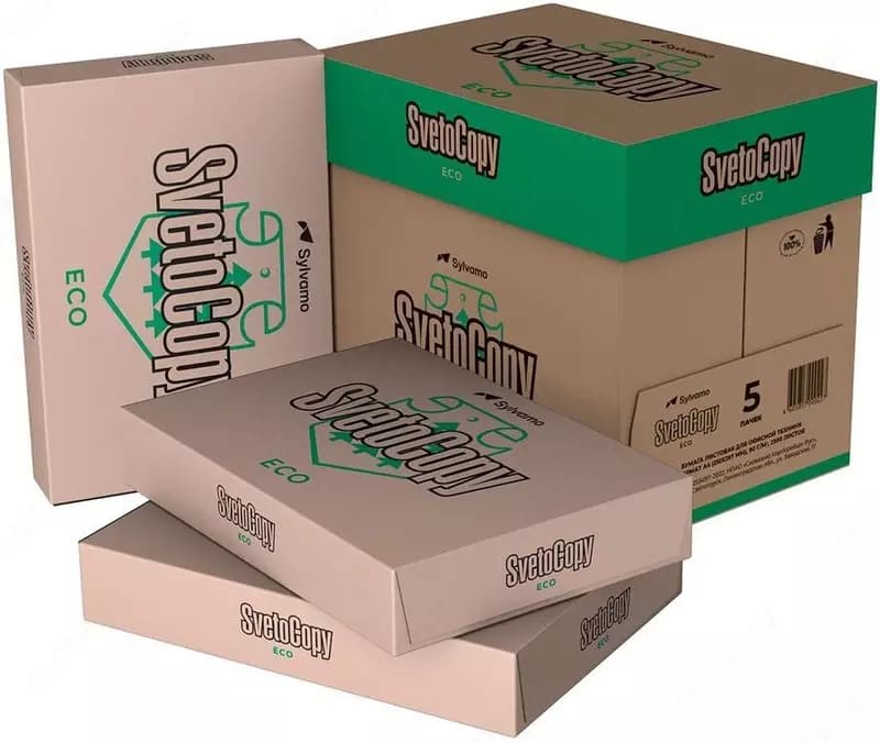 Бумага ксероксная А4 Svetocopy ECO 80гр., 500л., 5 кг. НЕ БЕЛЕНАЯ — 2