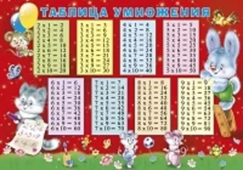 Покрытие на стол А4 0,45 мм с принтом, пластик ассорти — 3