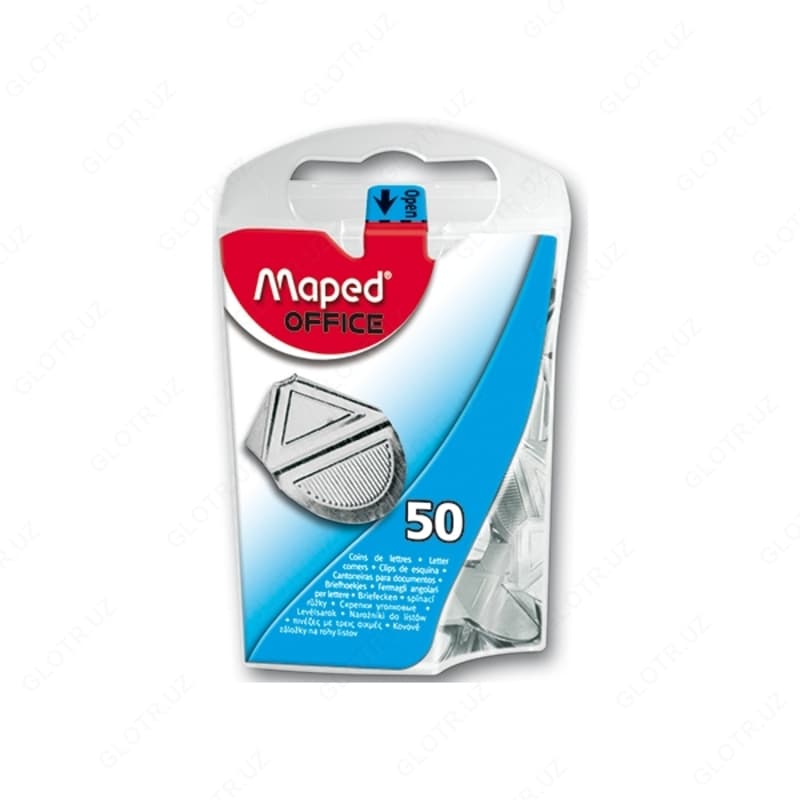 Скрепки для угол.писем Maped 348011 (алюм. 50шт.) — 1
