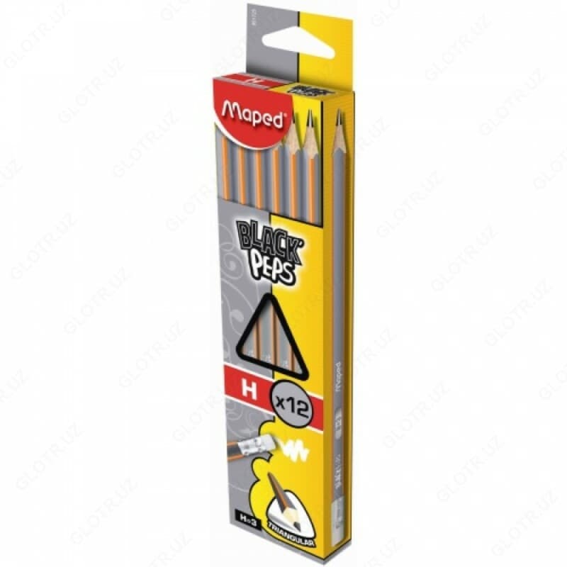 Карандаш чернографитовый Maped 851725 (H, Black'Peps) — 2