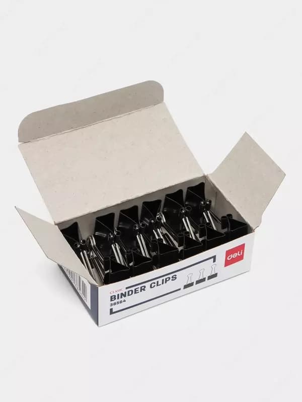 Зажим 25мм 12шт (чр) iSelect EZ54 Deli — 1