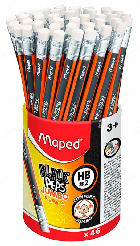 Карандаш чернографитовый Maped 854759 (Jumbo - Eraser tip - 46 шт) — 2