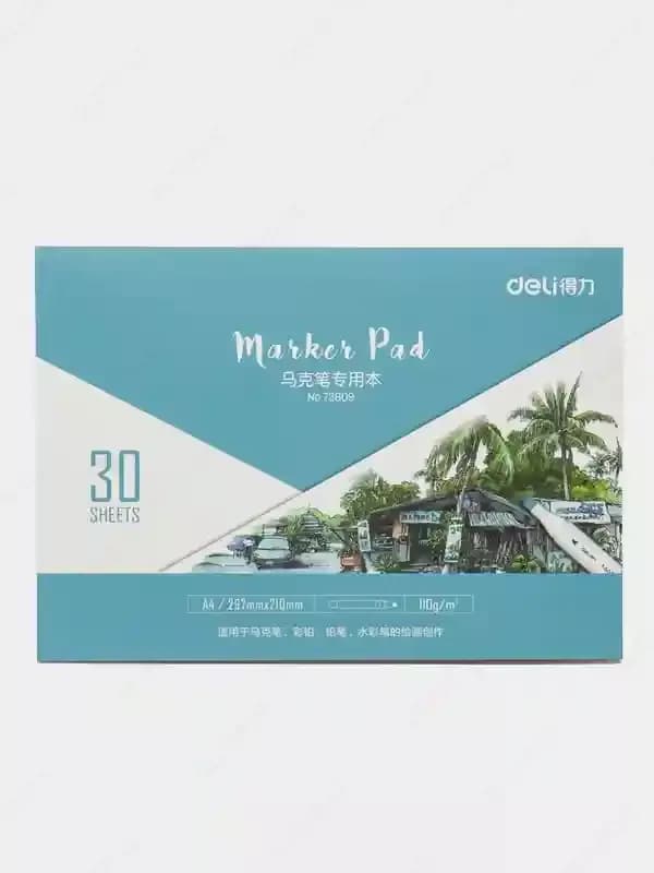 Бумага для рис. скетч марк. A4 30л 110г/м2 73610 — 1