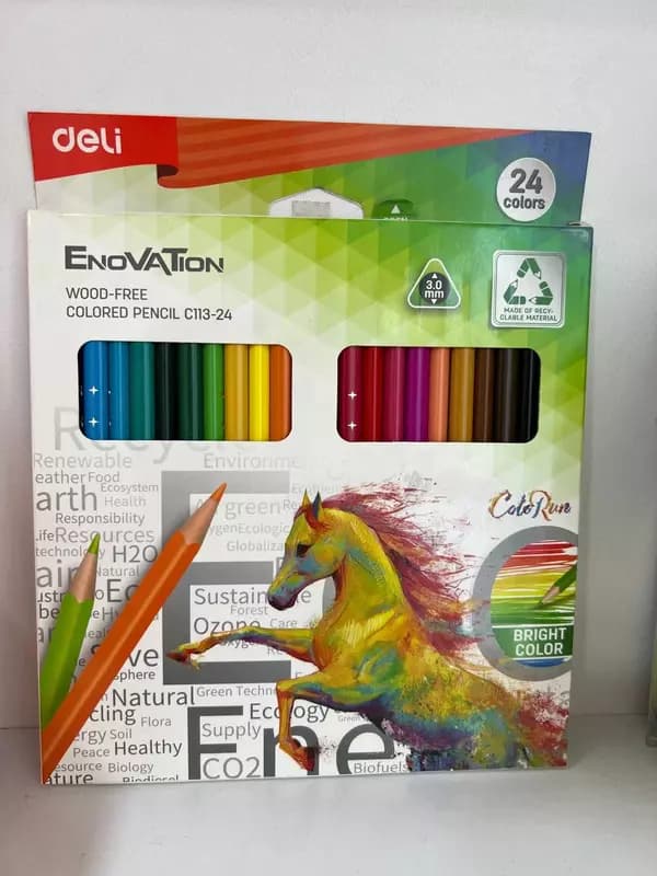 Цветные карандаши Deli Color Run 24 цвета — 1