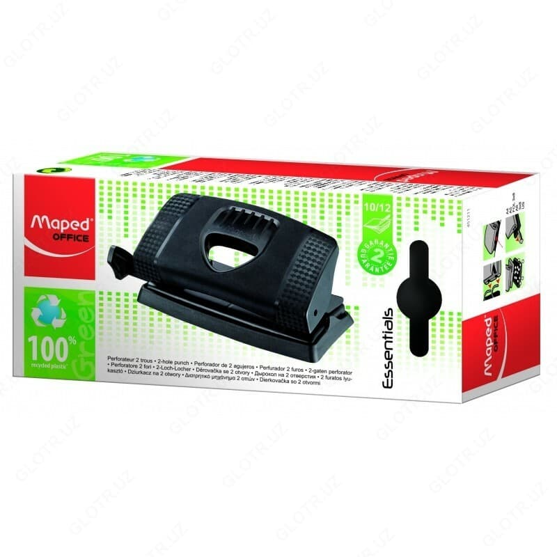 Дырокол Maped 451211 (12 лист., Essentials green) — 2