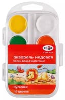 Акварель ”Гамма Мультики” медовая, без кисточки (16 цветов) Арт. - 211046_16