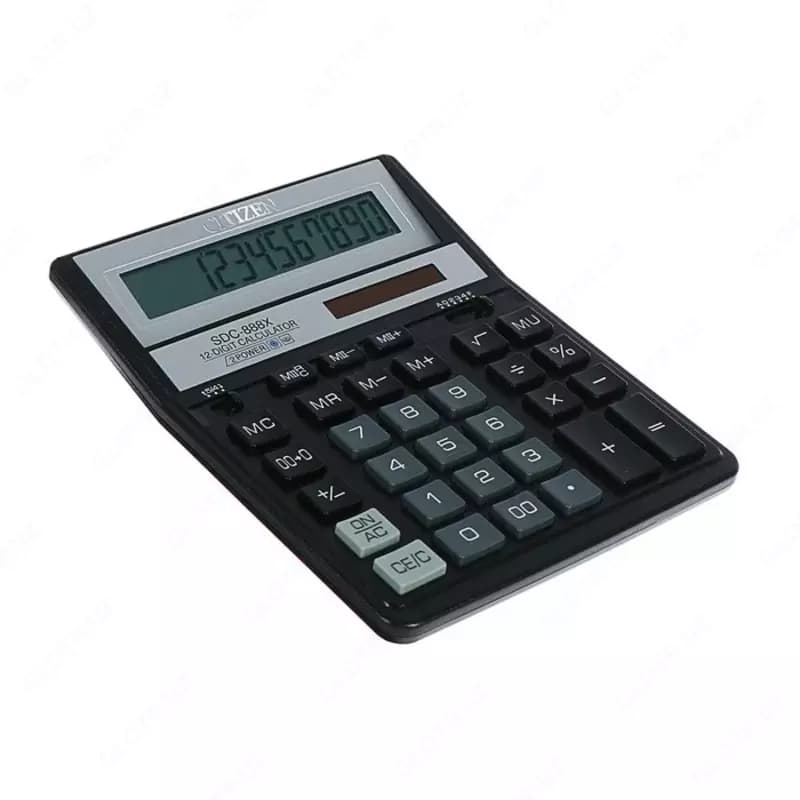 Калькулятор CITIZEN SDC-888XBK 203х158 мм (12-разрядный), черный — 2
