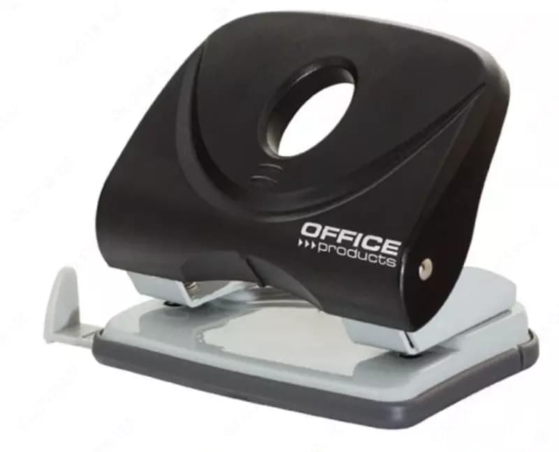 Дырокол OFFICE PRODUCTS на 20 л пластиковый, черный — 1