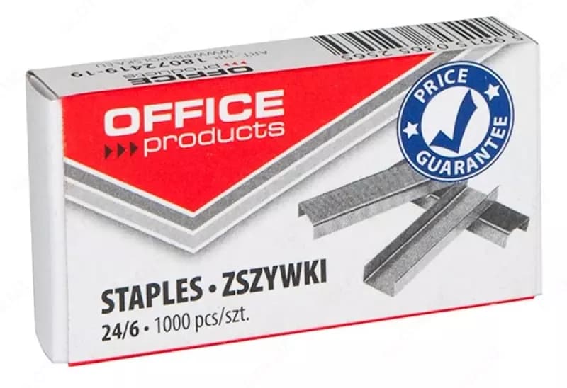 Скобы для степлера OFFICE PRODUCTS № 24/6, 1000 шт. — 1