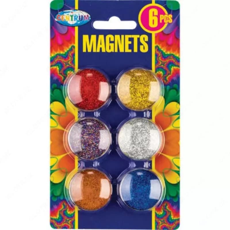 Магниты Centrum GLITTER, d-30 мм, 6 шт. в блистере — 1