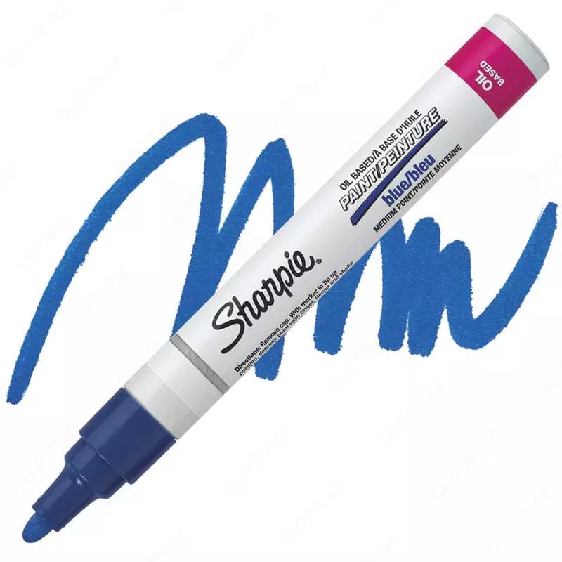 Маркер перманентный PAINT MARKER MEDIUM SIZE ALUMINUM BARREL, синий — 1