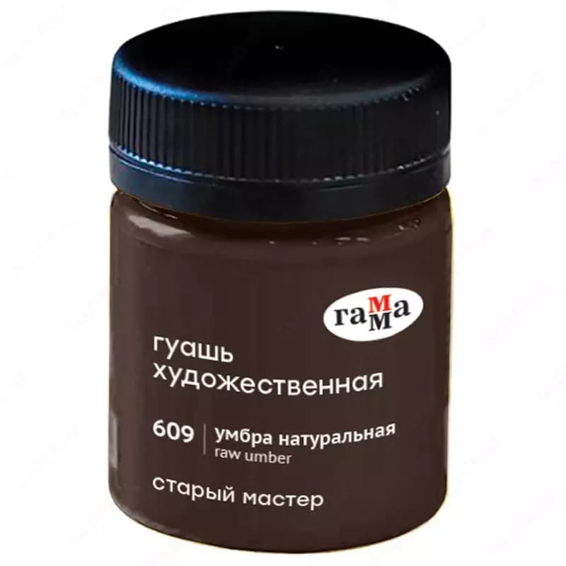 Гуашь художественная Гамма ”Старый Мастер”, умбра натуральная, 40мл — 1