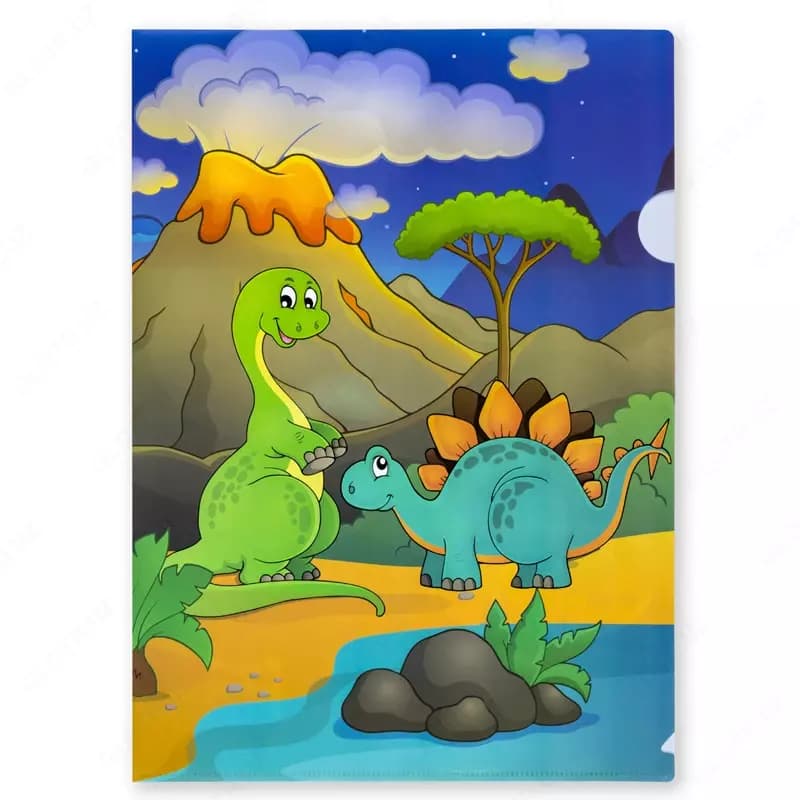 Папка-уголок А4 0,15 мм L-тип DINOSAUR ассорти ПП, Centrum — 3