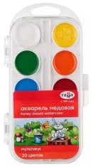 Акварель ”Гамма Мультики NEW” медовая, без кисточки (20 цветов) Арт. - 211046_20