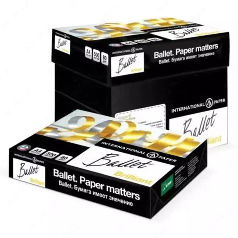 Бумага ксероксная А4 Ballet Brilliant 80гр., 500л., 2,5 кг, класс A+ — 3