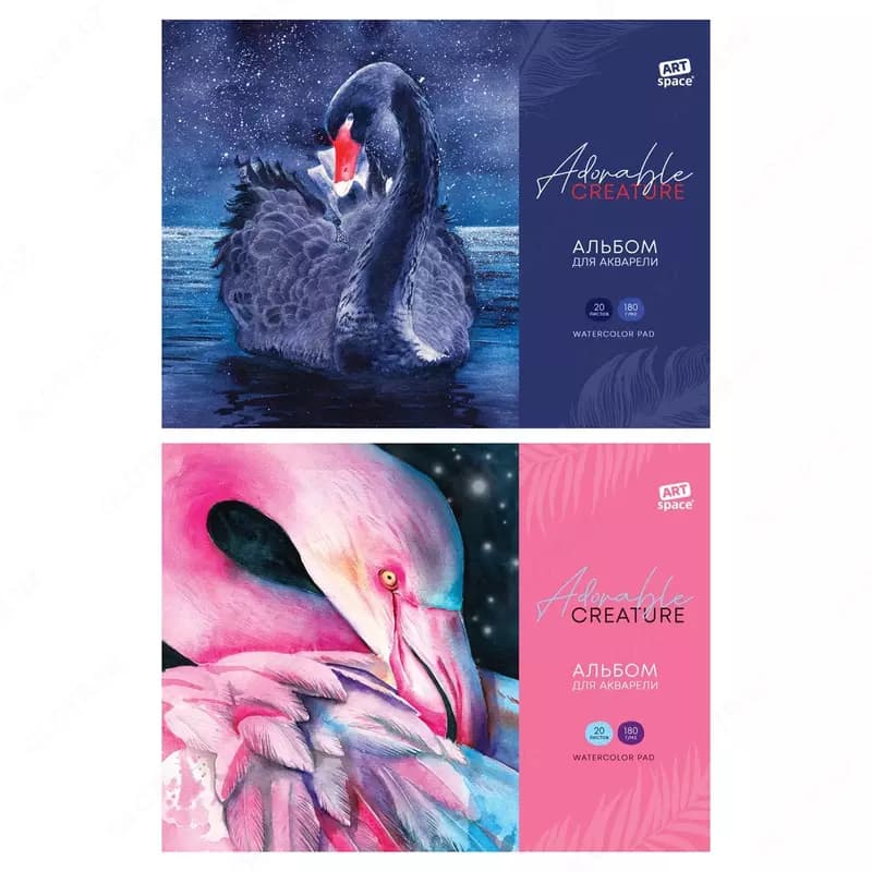 Альбом для акварели, 20л., А4, на склейке ArtSpace ”Яркие создания”, 180г/м2 — 1