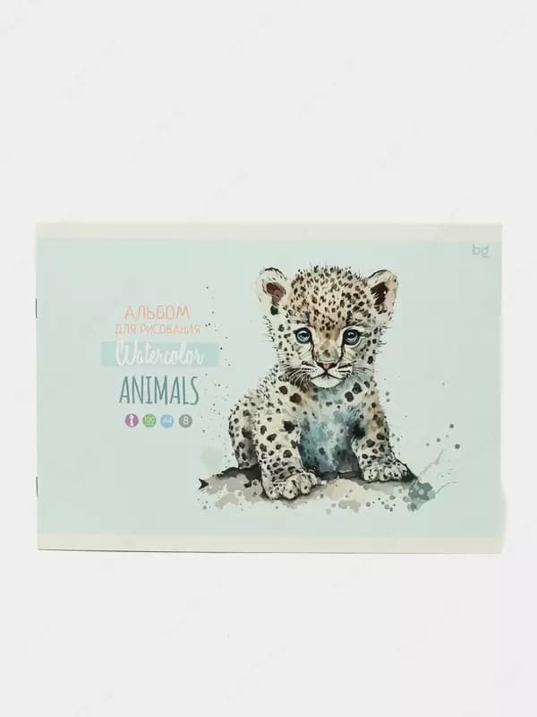 Альбом для рисования 08л., А4, на скрепке BG ”Animals” — 5
