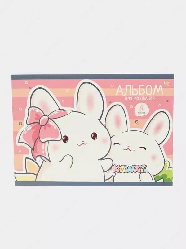 Альбом для рисования BG ”Kawaii”, 8 листов, А4, на скрепке — 2