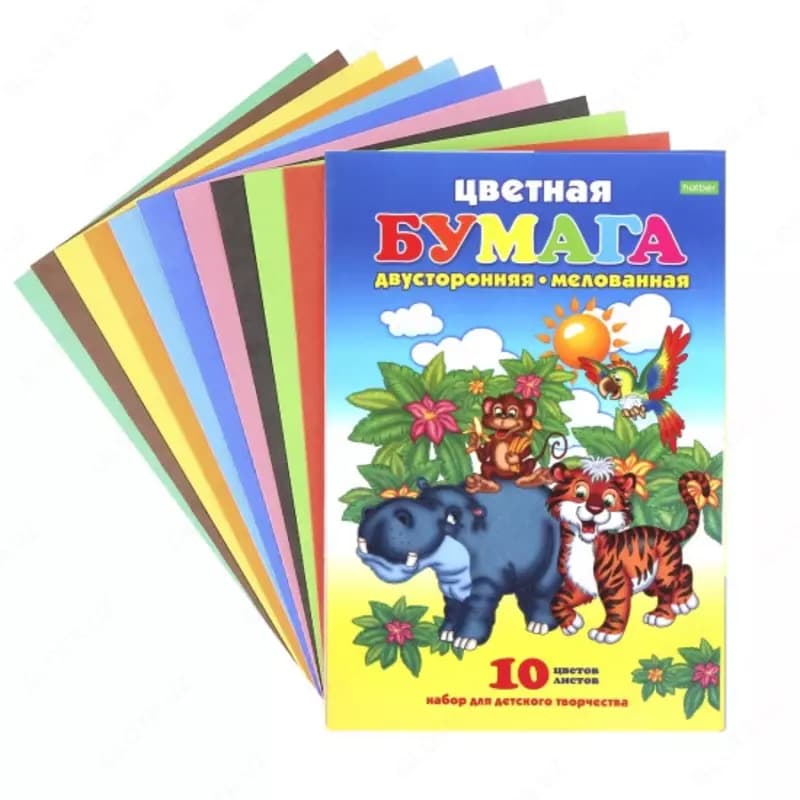 Набор цветной бумаги А4, 10 цветов — 1