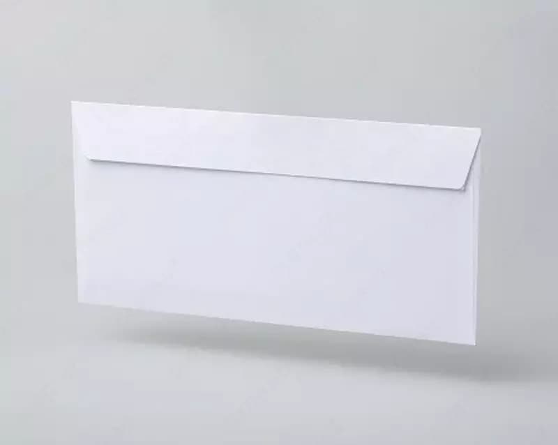 Конверт С65 114х229, белый, 80 г/м², отрывная лента — 2