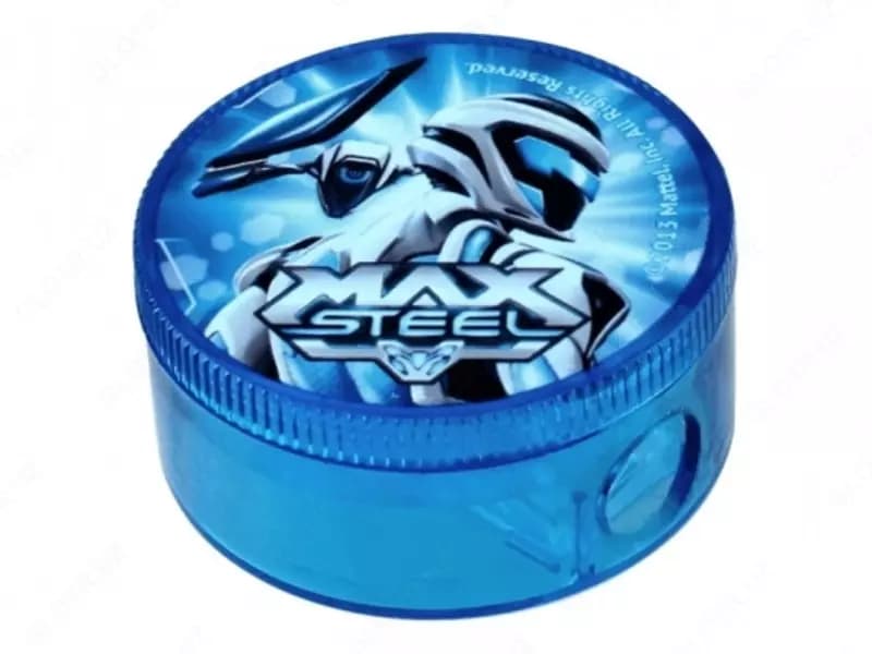 Точилка пластиковая круглая Max Steel, ассорти — 1