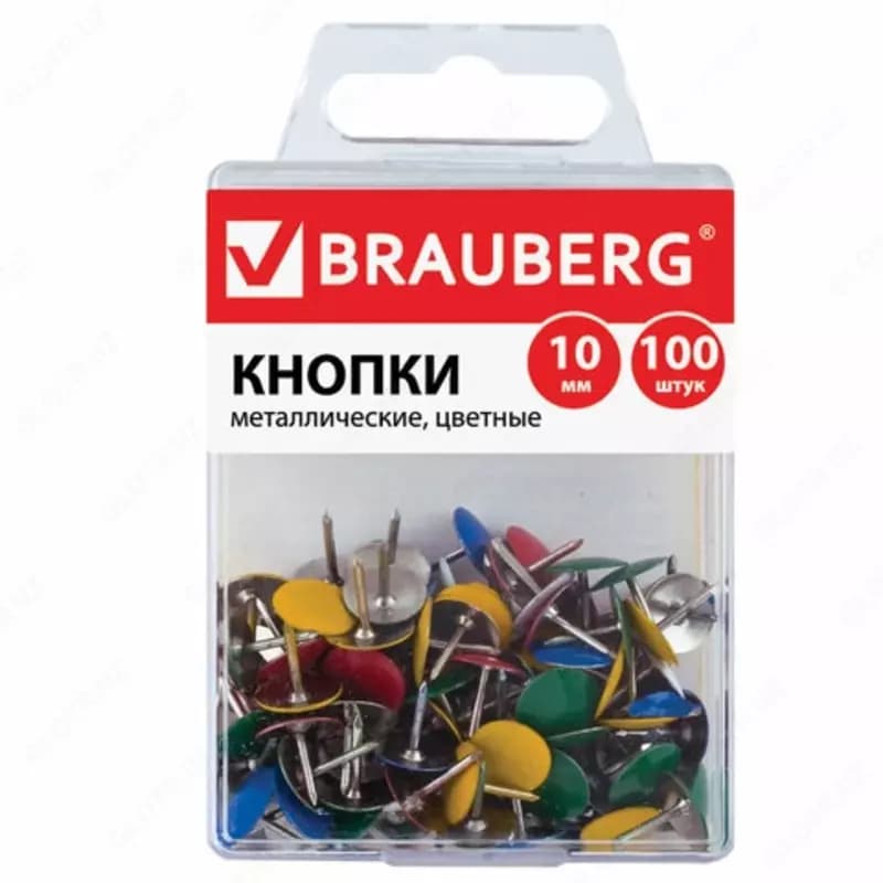 Кнопки для доски металлические цветные, 100 шт — 1