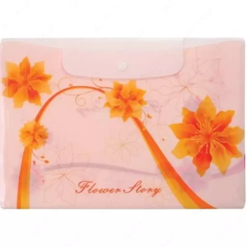 Папка-конверт А4 с кнопкой FLOWER STORY 0,18 мм — 1