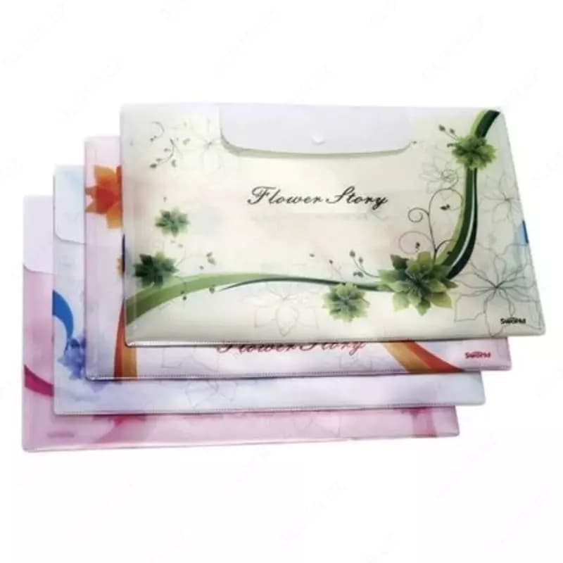 Папка-конверт А4 с кнопкой FLOWER STORY 0,18 мм — 2