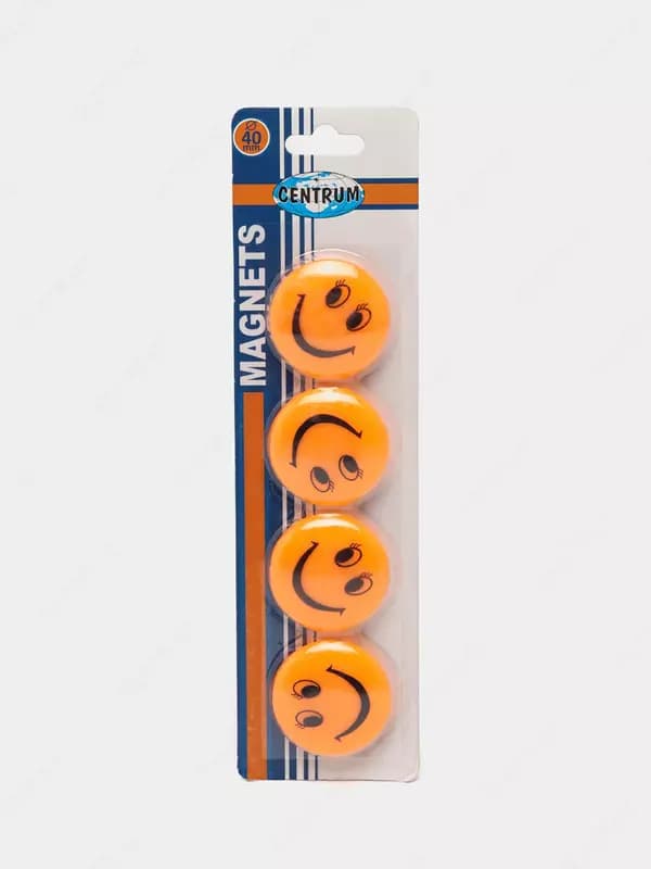 Магниты Centrum SMILE, d-40 мм, 4 шт. в блистере — 3