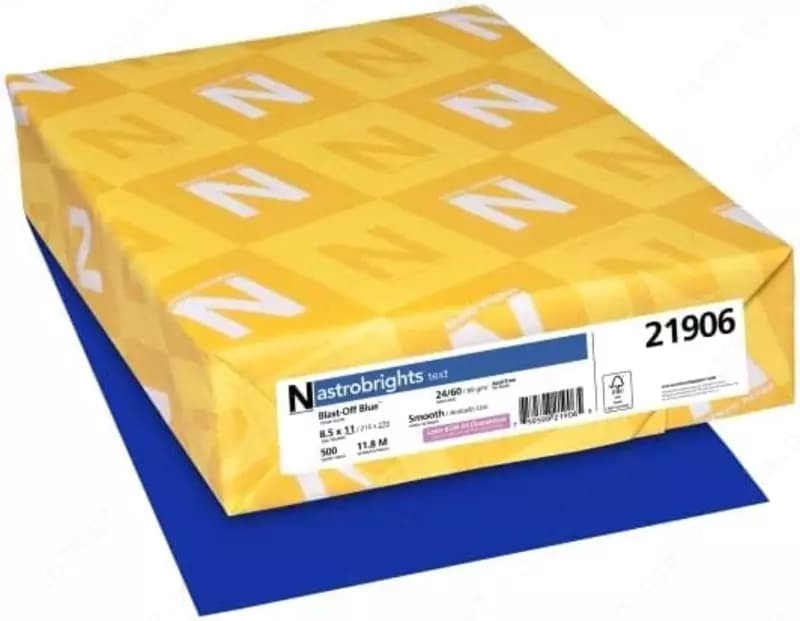 Бумага Astrobrights® Blast of Blue™ Smooth 216 г/м², 660х1016 мм — 1
