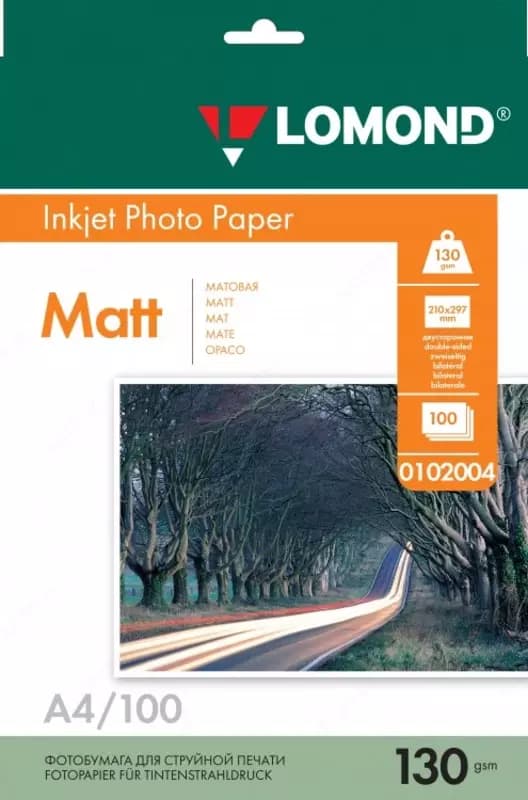 Фотобумага А4 130 г/м², матовая, 100 листов — 2
