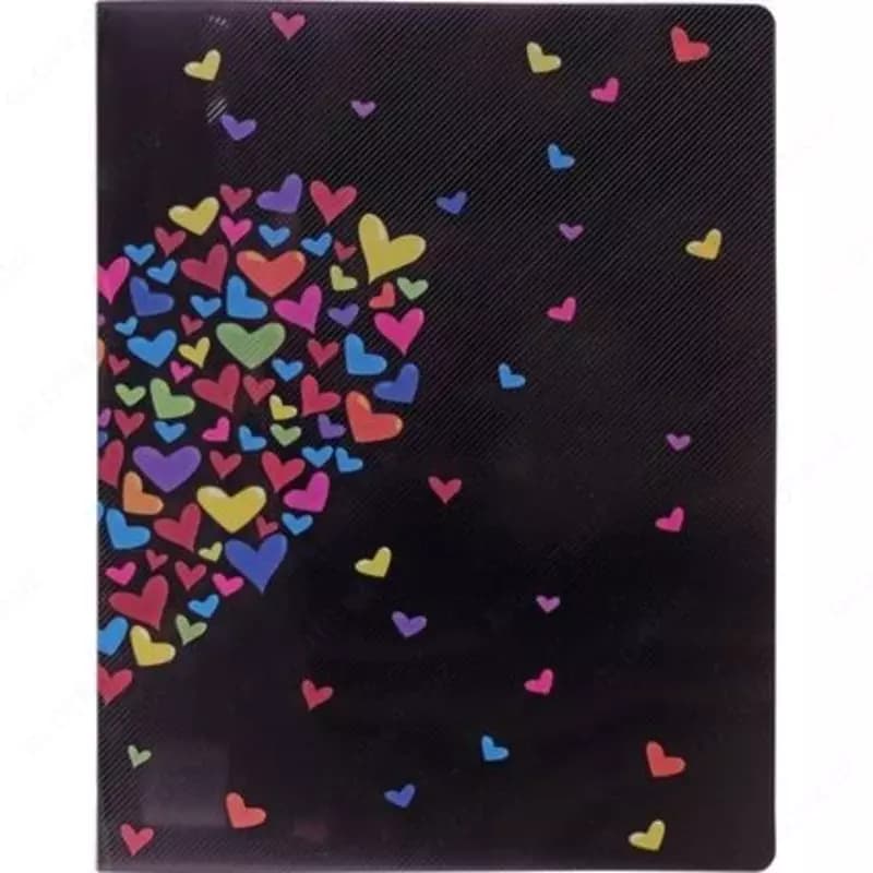 Папка А4 Centrum HEARTS 0.60 мм на 2 кольцах для вкладышей с перфорацией ПП — 1