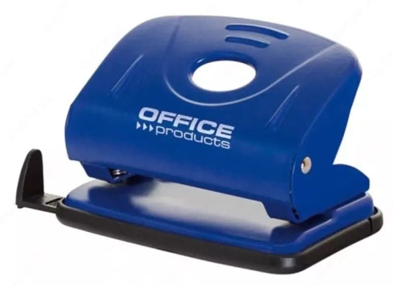 Дырокол OFFICE PRODUCTS на 25 л пластиковый, синий — 1