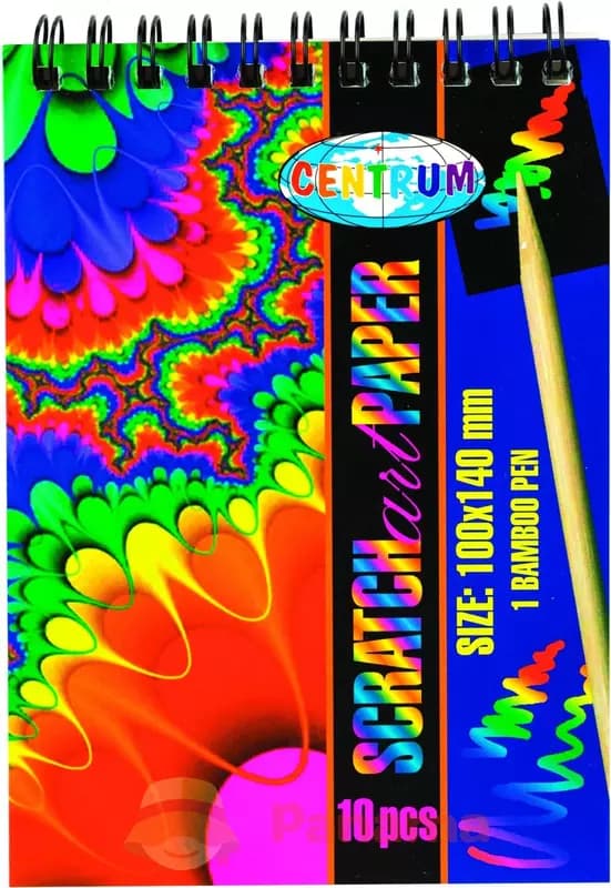 Блокнот-гравюра Centrum 10х14 см, 10 листов, с бамбуковой палочкой — 1