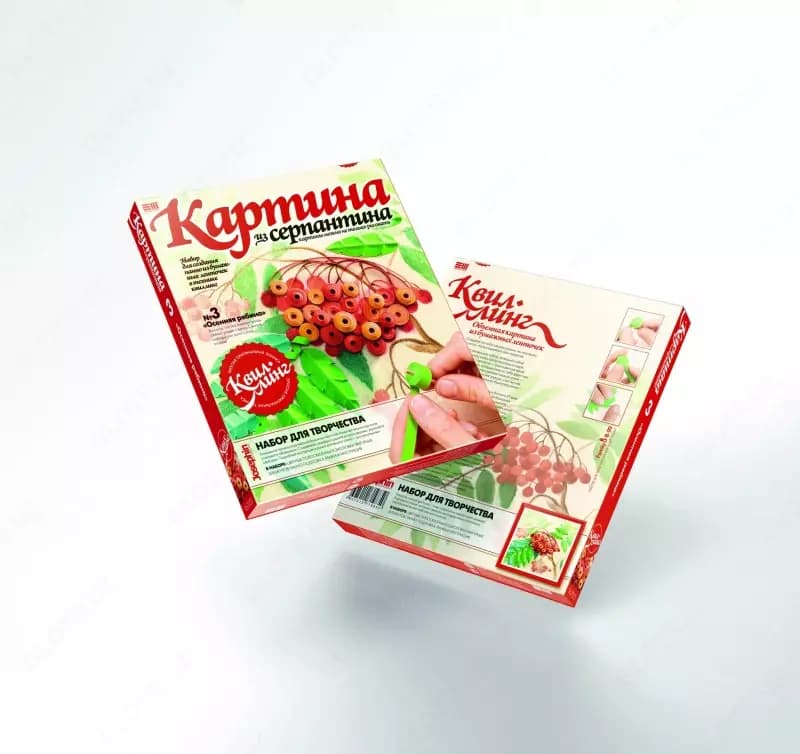 Набор для квиллинга Фантазер. Картина из серпантина ”Осенняя рябина” — 2