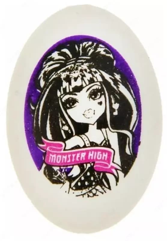 Ластик Centrum Monster High овальный, синтетический каучук, ПВХ упаковка — 1