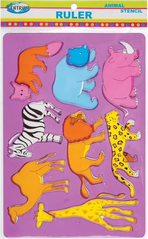 Линейка-трафарет Animal 26.5 18.5 см Centrum — 2