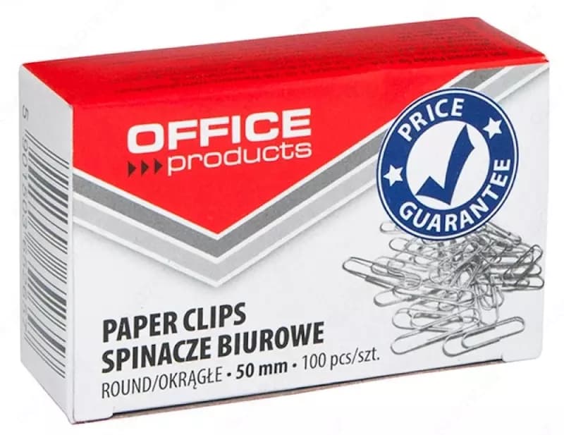 Скрепки канцелярские OFFICE PRODUCTS 32 мм, пластиковый бокс — 2