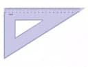 Линейка-треугольник СТАММ 18 см (30`60`90), прозрачный