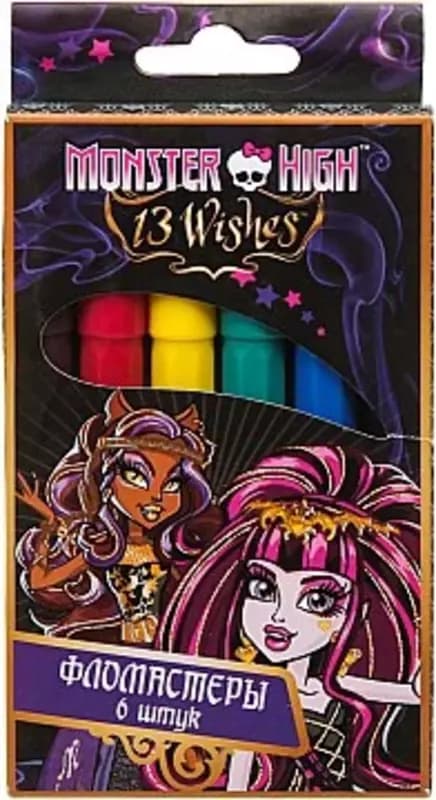 Фломастеры Monster High Centrum, 6 цветов — 1