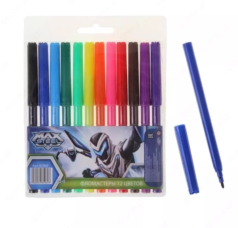 Фломастеры Max Steel Centrum, 12 цветов — 2