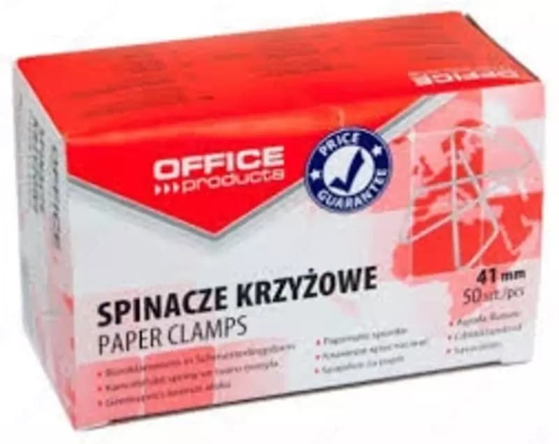 Скрепки канцелярские крестообразные OFFICE PRODUCTS 41 мм, 50 шт — 1
