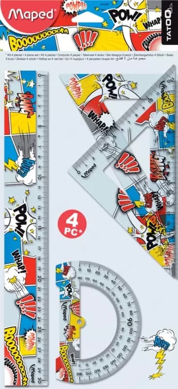 Набор линеек Maped Tatoo, 4 вида — 1